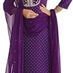 Women's Cotton Blend Straight Embroidered Kurta with Pant & Dupatta-picture-13