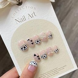 Yagzon Press On Nails | Reusable Extensions | Artificial With Long Lasting Design | Glue Tabs and glue included (Pink)-picture-32