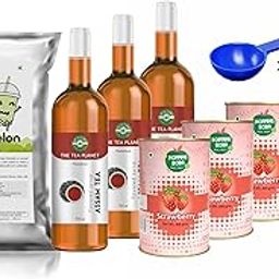 The Tea Planet Green Melon Exotic & Trending Milk Tea Series Starter Kits - 65 Servings(Approx.) -350ML Per Kit-9