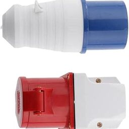 CALANDIS 3 Pin + 4 Pin Plug Surface Wall Socket Mount Waterproof Ip44 220V-240V 32A-22