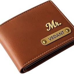 Men’s Personalized & Customised Slim Leather Wallet with Name & Charm | Gift for Husband, Boyfriend, Employees & Clients - Brown07-picture-39
