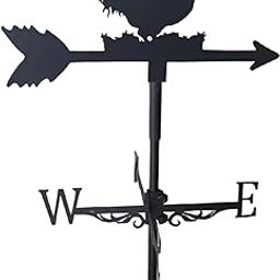 CALANDIS™ Rooster Weathervane Weather Vane Metal Vintage Style for Yard Garage Barn 1 Style | Weathervanes | Garden D?©cor | Yard, Garden & Outdoor Living-image-5