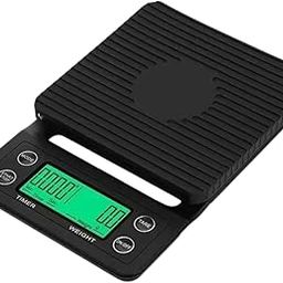 Digital Kitchen Coffee Scale with Timer, 3kg Capacity, 0.1g Precision, LCD Display, Heat-Resistant Silicone Pad, Multiple Unit Conversions-24