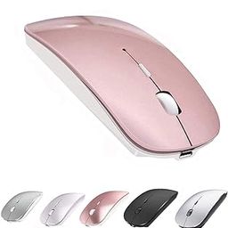 Bluetooth Mouse Rechargeable Wireless Mouse for Notebook ï¼Å’Bluetooth Wireless Mouse for Laptop PC Conputer (Rose Gold)-10