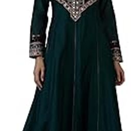 W for Woman Women's Rayon Blend Fit and Flare Maxi Dress-image-16