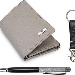 Theo Sand Leather Wallet, Diamond Pen & Keychain Combo Gift Set for Men-image-78