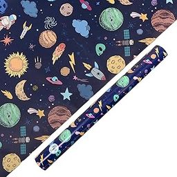 Colorful Space theme Gift Wrapping Paper Sheets Set of 25 (Size-19.5 x 29.5), Perfect for Wrapping kids Gifts SWGP-66-image-74