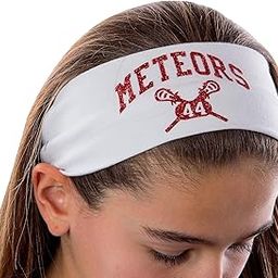 Design Your Own Personalized LACROSSE Cotton Stretch Headband with GLITTER Text And CUSTOM Name-image-63