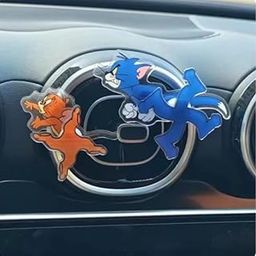 GenCarz Car Dashboard Perfume Scent compatible with Tom & Jerry Eye Catching Air Vent Clip Rotating Fan Spinner, Car Interior Dashboard Cute Toy (Set of 2) Compatible with All Cars (With Perfume)-image-75