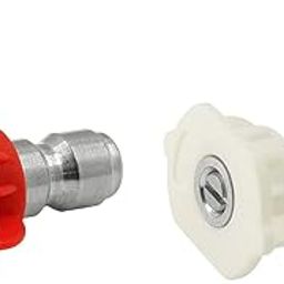 Rexmon 0 Degree And 40 Degrees Pressure Washer Spray Nozzle compatible with 1/4" Quick Connect Coupling,Applicable Water Pressure Up to Max Pressure 4000 Psi Replecement Stainless Steel Spray Tip-23