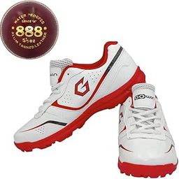 Academy White/Red Cricket Shoes Size-5 with TR-888-R Cricket Leather Ball Alum Tanned Red-image-29