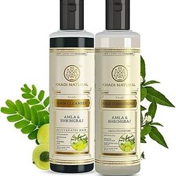 Khadi Natural Amla & Bhringraj Hair Cleanser & Conditioner Combo Pack| Control Dandruff & Hair fall | Reducing Scalp Irritation| 210ml each-image-22