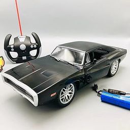 HITRUZ RC Drift Car with Openable Doors | 2.4GHz Fast Charger Style Remote Control Muscle Car for Kids | Rechargeable Battery, LED Lights, USB Charging – 1:14 Scale Toy Vehicle (Black)-image-32