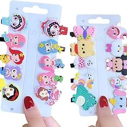 SYGA Pack of 20 Piece Baby Hair Clip Set for Girls – Cute Mermaid and Anima Patterns Hair Pin Style Hair Accessories (Multicolor)-image-97