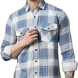 Exclusive Checked Full Sleeve Plaid Double Pocket Shirt for Men | XX_509-image-82