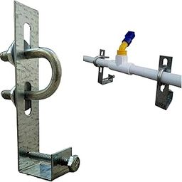 Solar Panel Cleaning Hanger Clamp 1/2 Inch, Galvanized Material, Easy Installation, Fits All Solar Panel Frames, Durable Support for Plumbing Pipes and Efficient Cleaning ((Pack of 10))-3