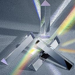 Copkim 4 Pcs 6 inch Photography Prism Optical Glass Triangular Prism Clear K9 Crystal Prism for Teaching Light Spectrum Kids Physics Taking Photos Physics Taking Photos Pictures-30