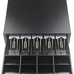 GOBBLER Electronic & Manual Metal Cash Drawer for Point of Sale (POS) System with Coin Tray, 5 Bill / 8 Coin (Black) [Cash Drawer]-picture-27