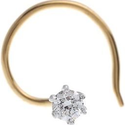 YUTHIKAJEWEL Single diamond AD Stone Gold Tone Plated Nosering or nosepin for Women Girls Nose Jewellery-image-51