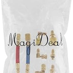HEAVENGLOW Trade 8 Pieces Car Truck A/C Refrigeration R134A R12 Converting Adapter Hose Kits-18
