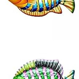 MERISHOPP 2 Pieces Metal Fish Wall Decor Art Outdoor Indoor Sculpture for Living Room|Home & Garden|Home D?©cor|Figurines-image-70