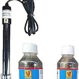 Lab Junction pH Combination Electrode,Epoxy Body pH Combination Electrode with Charger Bottle & Buffers 7 pH & 4 pH with Bottles,Precaution Chart for pH Meter & pH Tester-54