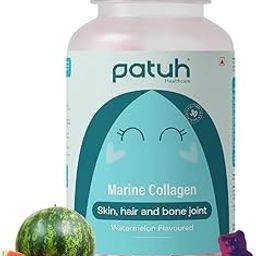 Marine Collagen Gummies for Skin, Hair & Bone Joint | Marine Collagen Supplements Women & Men | Reduces Signs of Aging (Pack of 1, Standard)-image-22