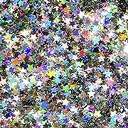 Supreme Quality Art & Craft & Nail Art Design Decorative Glitter 20 Gm Pack (Holographics Silver Star 3 mm)-picture-13