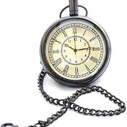 Brass Gold Dual Time Dial - Antique Pocket Gandhi Watch Royal Look Indian Handicraft Premium Gift Item-image-97
