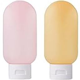 INOVERA (LABEL) 3 Pcs Travel Toiletries Refillable Shampoo Body Lotion Squeeze Bottles Kit 60ml (Multicolor)-2