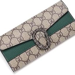 PU Leather 11 Slot Women's Credit Debit Card Holder Money Wallet Purse Clutch (Dark Green)-28