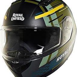 Royal Enfield ISI Certified Lightwing Full Face Riding Helmet Array Olive (XL) 62 Cm-with High Impact Grade Thermoplastic & High Density Head EPS Liner for Superior Impact Protection and Durability-image-17