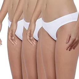 la intimo BASIICS Amor Love Antimicrobial Semi Seamless Bikini Brief Panty for Women (Pack of 3)-picture-3