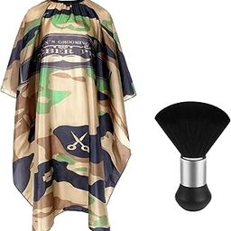 Professional Hair Cutting Cape with Neck Duster Brush, Salon Barber Cape, Hair Cutting Accessories-image-69