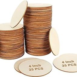 SWAGSTATION MDF Coaster Art Boards, 25 Pcs, 4 Inch Round, 3mm Thick-22