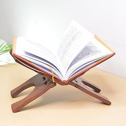 santarms Geeta Stand Wooden Handmade Wooden Book Stand | bhagwat Geeta Stand | ramayan Stand Pooja Stand Book Stand Original Book with bhagwat Geeta Book Stand (13 INCH)-image-16