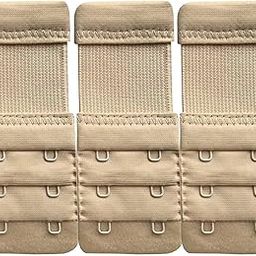 Bra Hook Extender 2 Hook - 3 Eye (with Extra Elastic) Save Your Bra, Increase Band Length, Bra Extensions, Bra Extender Hook Combo-3