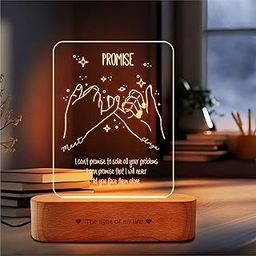 ZOCI VOCI Personalized Acrylic LED Lamp - Romantic Gift for Valentine’s Day, Couples (Promise in Light)-image-92