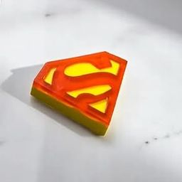 FOAM & FIZZ Superman Emblem Themed Shaped Handmade Soap | Red Yellow | Chemical free | Assorted fragrance |Kids Safe | Birthday Favour | pack of 1 (120 g)-image-70