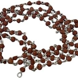 Original 925 Silver Rudraksha Mala for men and women (5 Mukhi, 6MM, 54 Beads, 24 Inchs)-image-28