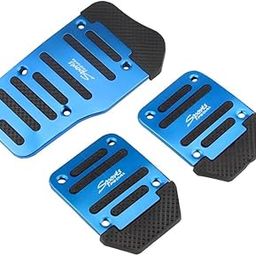 3 Pcs Sports Anti-Non Slip Aluminium Alloy Pedal Pad, Accelerator Brake Clutch Pedal Pad Cover, Anti Rubbing Car Pedal Replacement Kit Pad Covers Set (Blue) Compatible with Innova Crysta-image-54