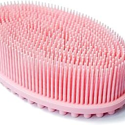 Getmecraft Exfoliating Silicone Body Scrubber Shower Bath Body Brush Easy to Clean, Lathers Well, Eco Friendly (Pink)-picture-15