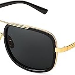 karsaer Retro Trendy Aviator Sunglasses Women Men Classic Vintage Square Sunglasses 70s Large Metal Shades E1079-picture-3