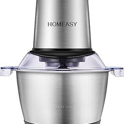 Universal Chopper with 2L Stainless Steel Bowl, 350W Electric Multi Chopper with 2 Speed Settings, Meat Grinder with 4 Blades for Meat, Onion, Fruit, Vegetables-picture-1