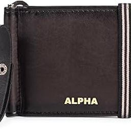 Alpha Premium Leather Mens Wallet | 100% Ethically Sourced Top Grain Leather | Luxury Craftsmanship | Smart Design | RFID Protection | Blending Style with Functionality | Business | Style 19, Black-14