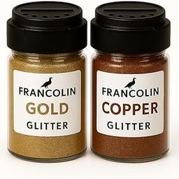 Francolin Glitter | Gold & Copper | Resin Art | Glitter – Shimmer for Epoxy, Tumblers, Slime & Nail Art – Cosmetic Grade – 75g*2-image-82