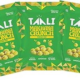 Taali Roasted Makhana | 60 gm (Pack of 3) | Pudina Pop | 100% Vegatarian | Gluten Free, No Cholesterol, No Trans-Fat-image-64