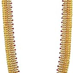 one gram gold plated lakshmi coin long (haram) for women-image-67