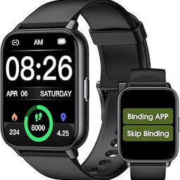 Smart Watch for Men Women, 1.91'' Big Font No App/Phone Required, Fitness Tracker with Pedometer, Bluetooth Call (Answer/Make Call), Heart Rate Blood Oxygen Monitor Step Counter, 100+ Sports Modes-10