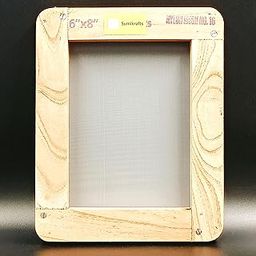 Sumikrafts Screen Printing Wooden Frame Small Compact 6×8 with Pre-Stretched Nylon Mesh No. 16 – Durable & Ready-to-Use Screen Printing Frame-3